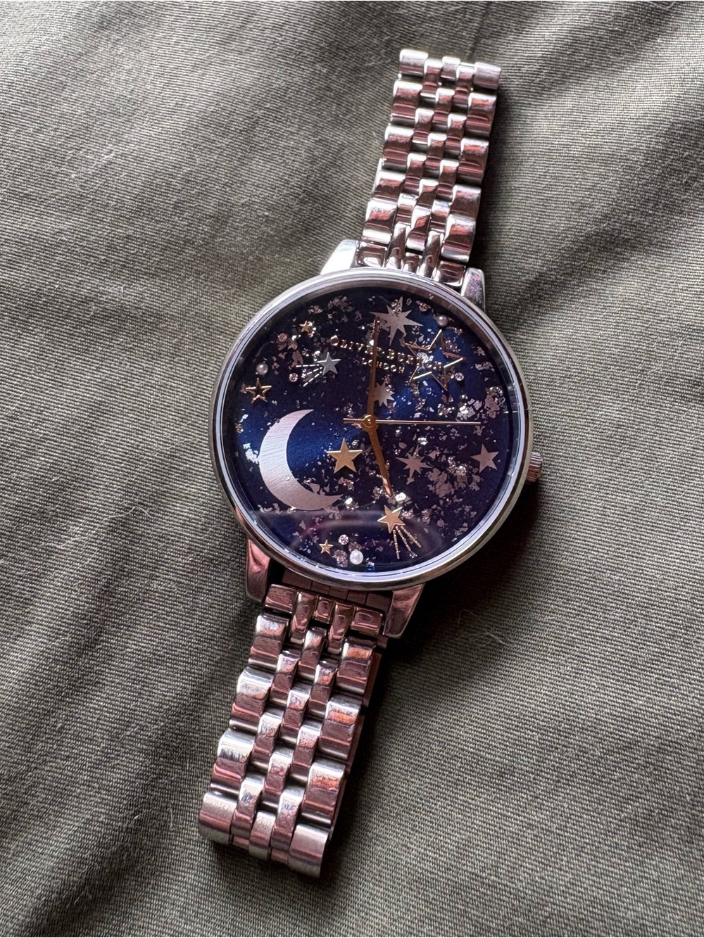 Rare Olivia Burton Celestial Star & Moon Silver Watch - Picture 6 of 9